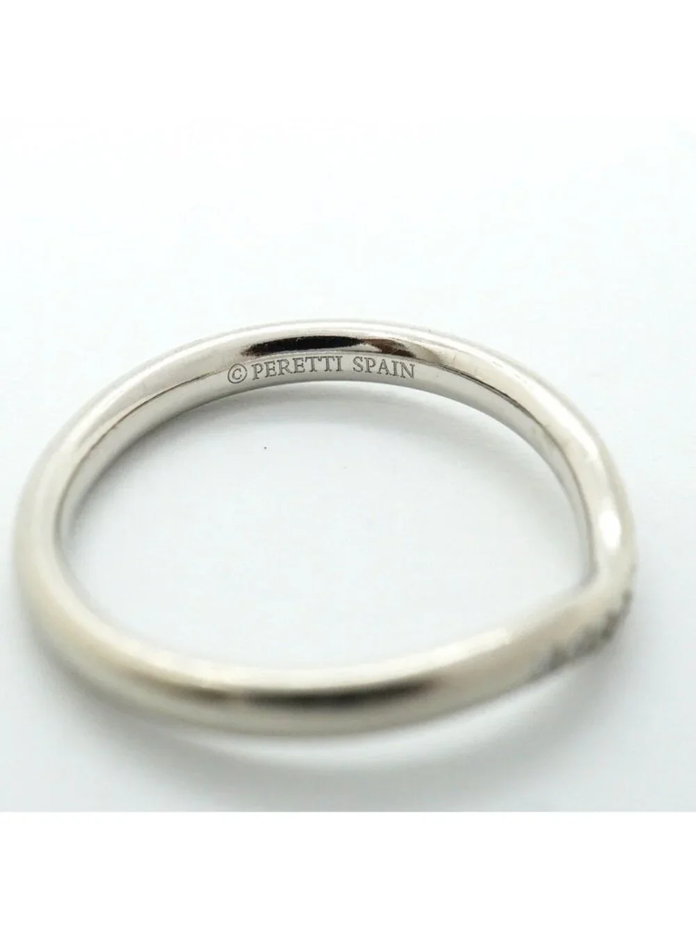 Tiffany & Co Ring Curved Band Platinum Diamond - Picture 6 of 11